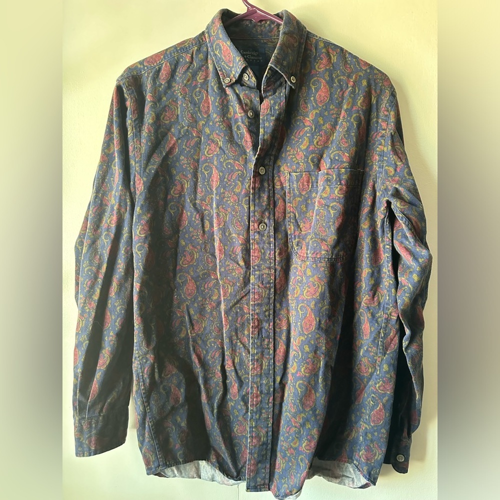 Cambridge classic floral button down size small